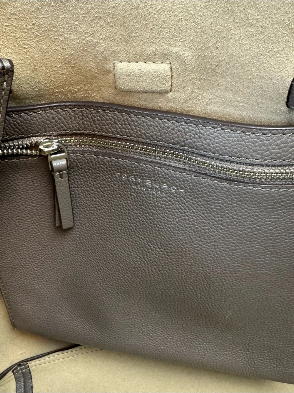 Tory Burch Large Romy Tote in Wild Mushroom